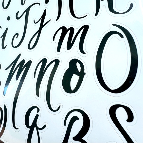 NWT Martha Stewart Crafts & Recollections Pink/Black Alphabet Scrapbook Stickers - Picture 10 of 13